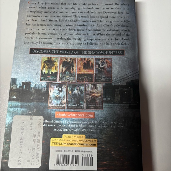 The Mortal Instruments Lot 4 Books 1-4 Cassandra Clare City Of Bones Ashes Glass - Picture 10 of 14